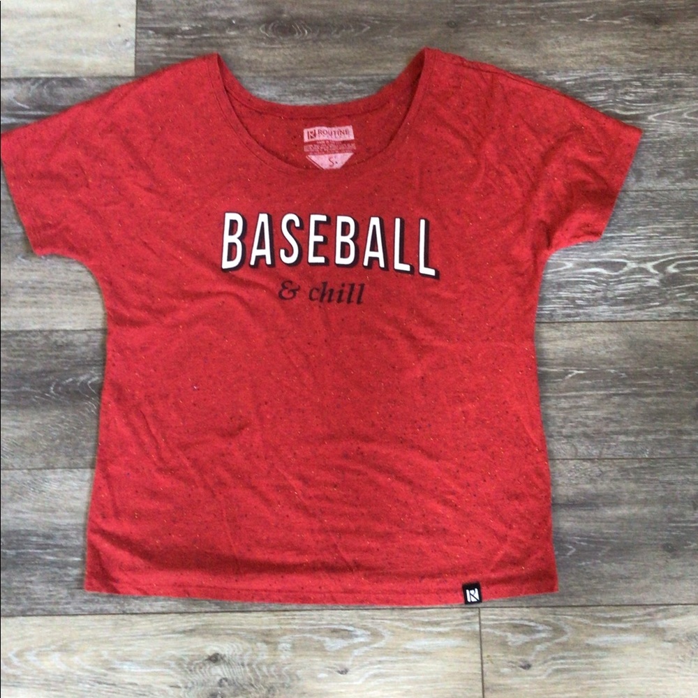 Ladies size small BASEBALL & CHILL t-shirt